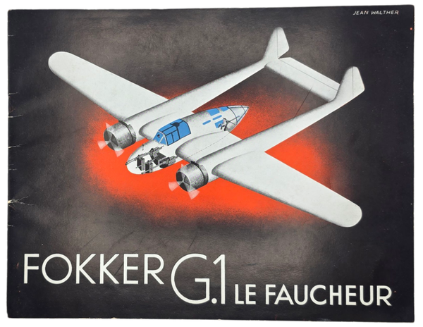 Brochure - Fokker G1 Le Faucheur vliegtuig informatie brochure (1936)