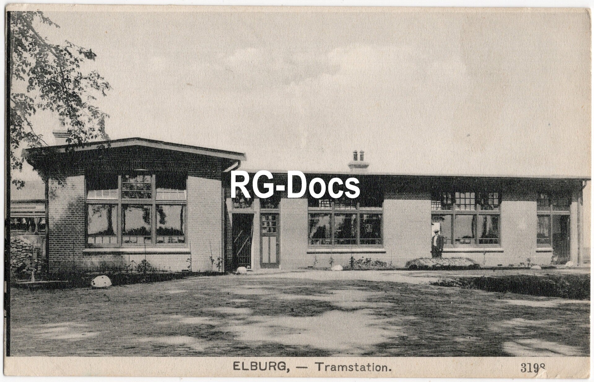 Ansichtkaart - Briefkaart VSM Tramstation Elburg, Gelderland (ca. 1915)