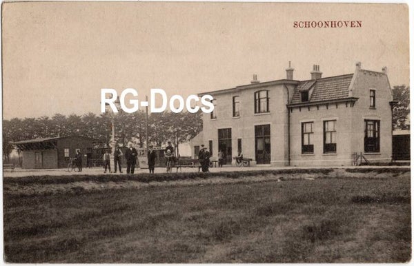 Ansichtkaart - Briefkaart Trein Station Schoonhoven, Zuid-Holland (ca. 1910)
