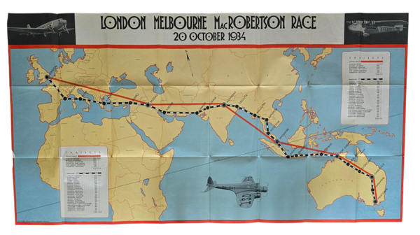 Poster – Affiche London Melbourne MacRobertson Race (1934)
