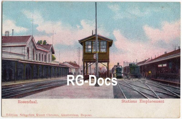 Ansichtkaart - Briefkaart Trein Station Emplacement Roosendaal, Noord-Brabant (1910)