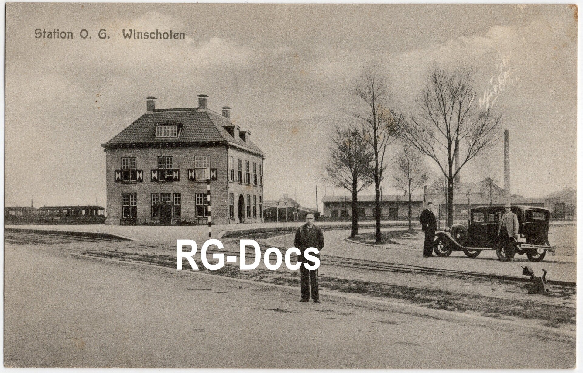 Ansichtkaart - Briefkaart Trein Station Oldambtster Goederenstation Winschoten, Groningen (1937)