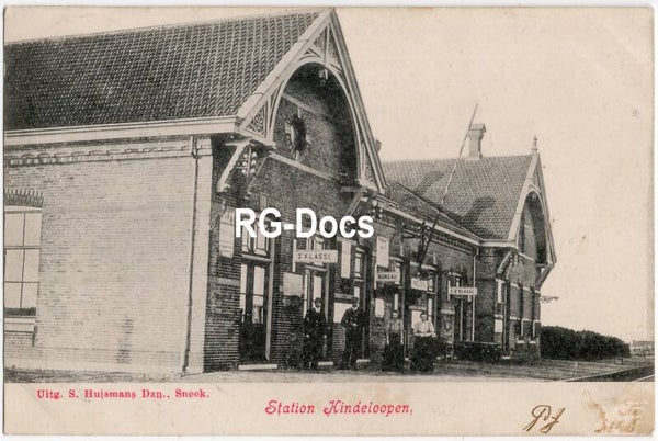 Ansichtkaart - Briefkaart Trein Station Hindeloopen, Friesland (1907)