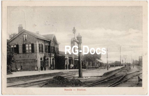 Ansichtkaart - Briefkaart Trein Station Neede, Gelderland (ca. 1910)