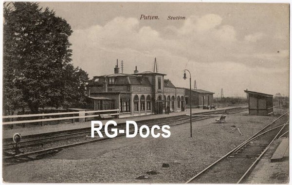 Ansichtkaart - Briefkaart Trein Station Putten, Gelderland (1929)