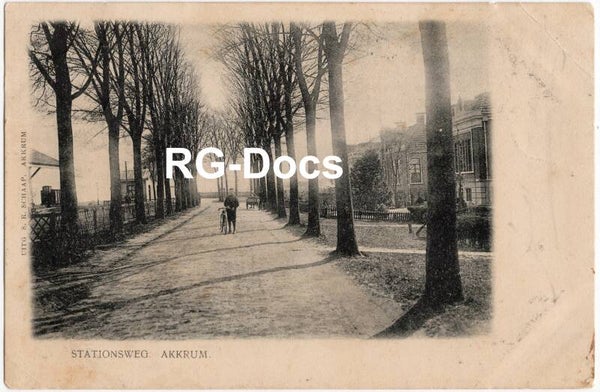 Ansichtkaart - Briefkaart Trein Station Stationsweg Akkrum, Friesland (1903)