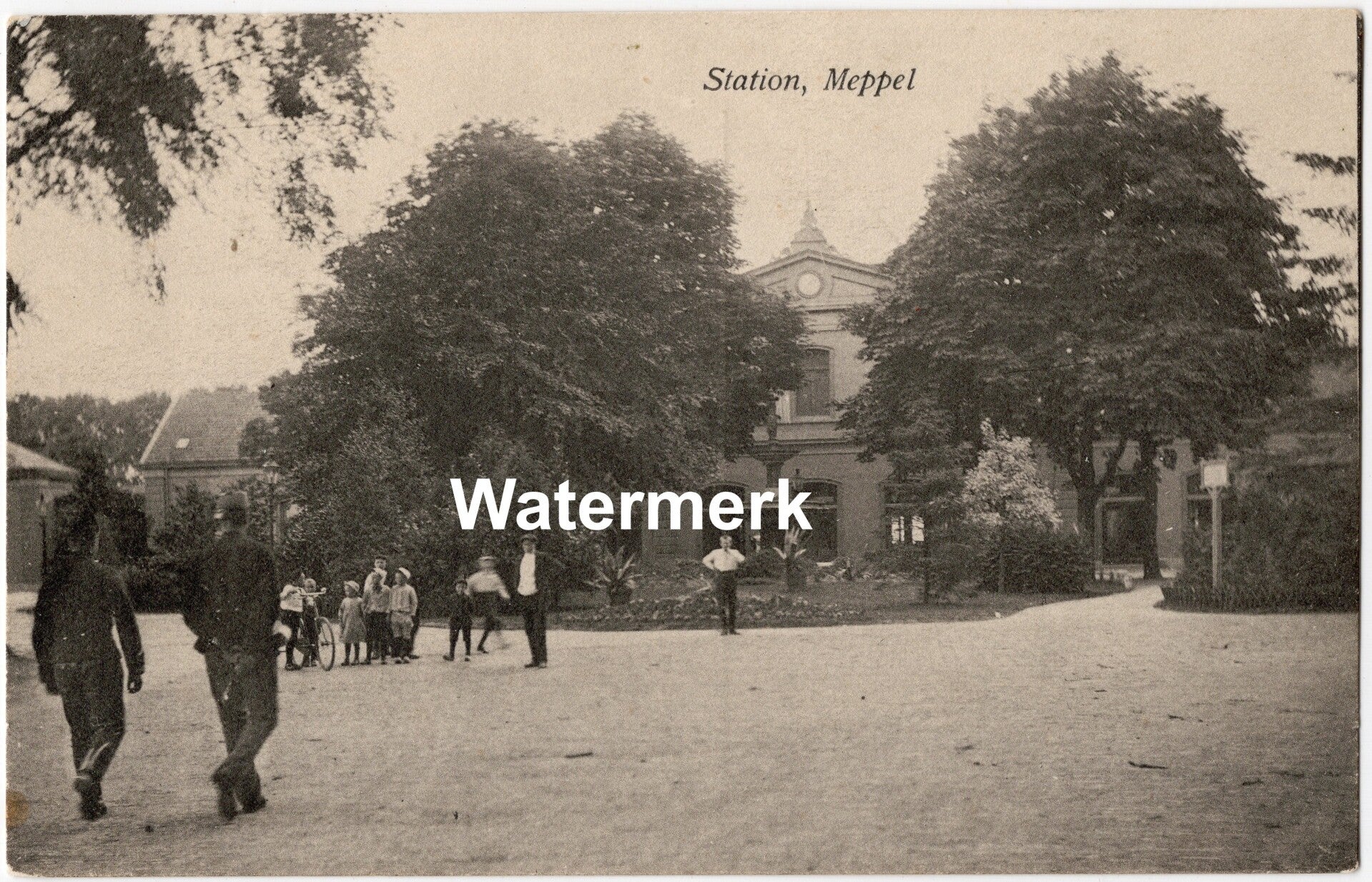 Ansichtkaart - Briefkaart Trein Station Meppel, Drenthe (ca. 1915)