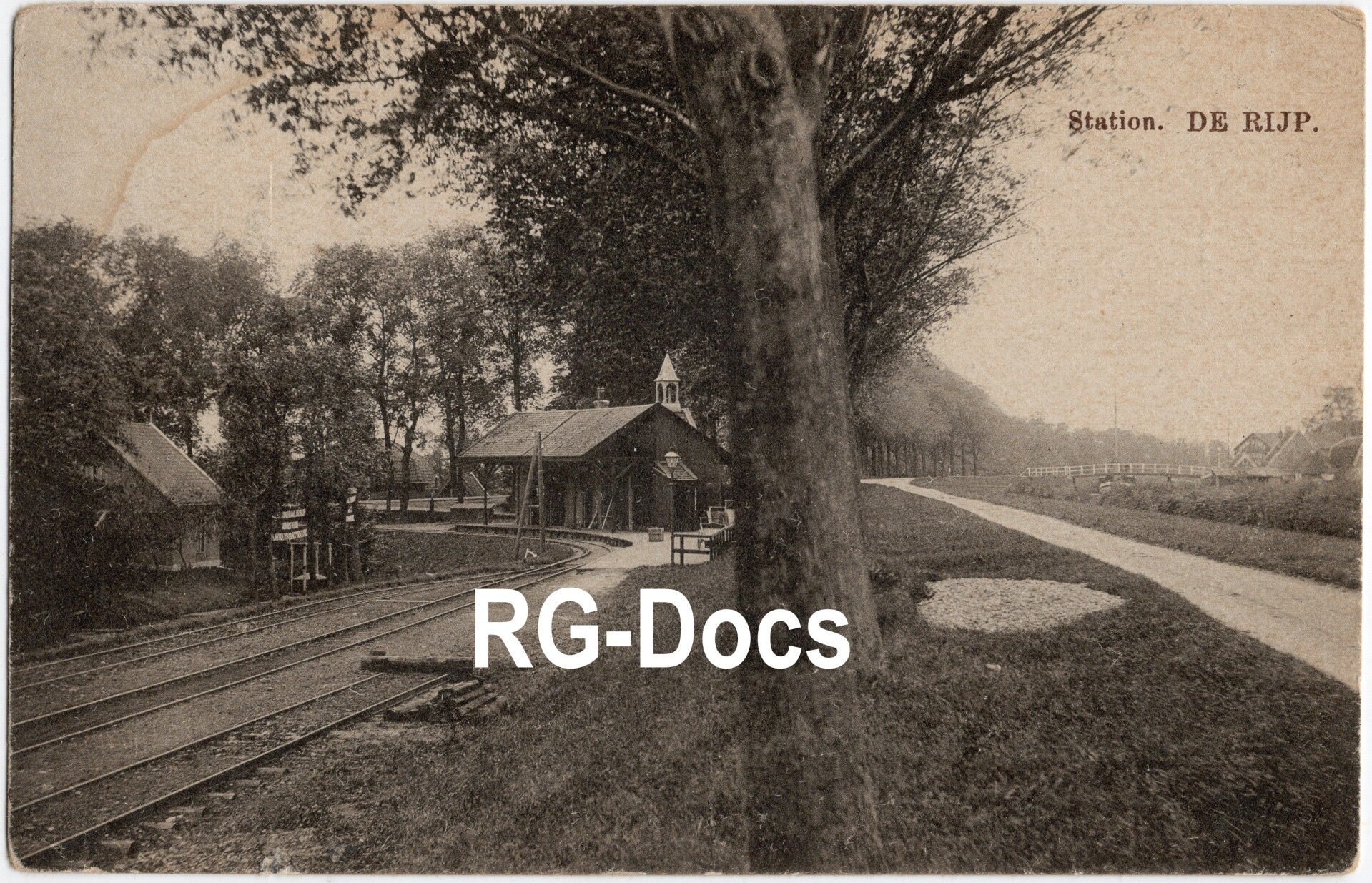 Ansichtkaart - Briefkaart Tram Station De Rijp (1911)