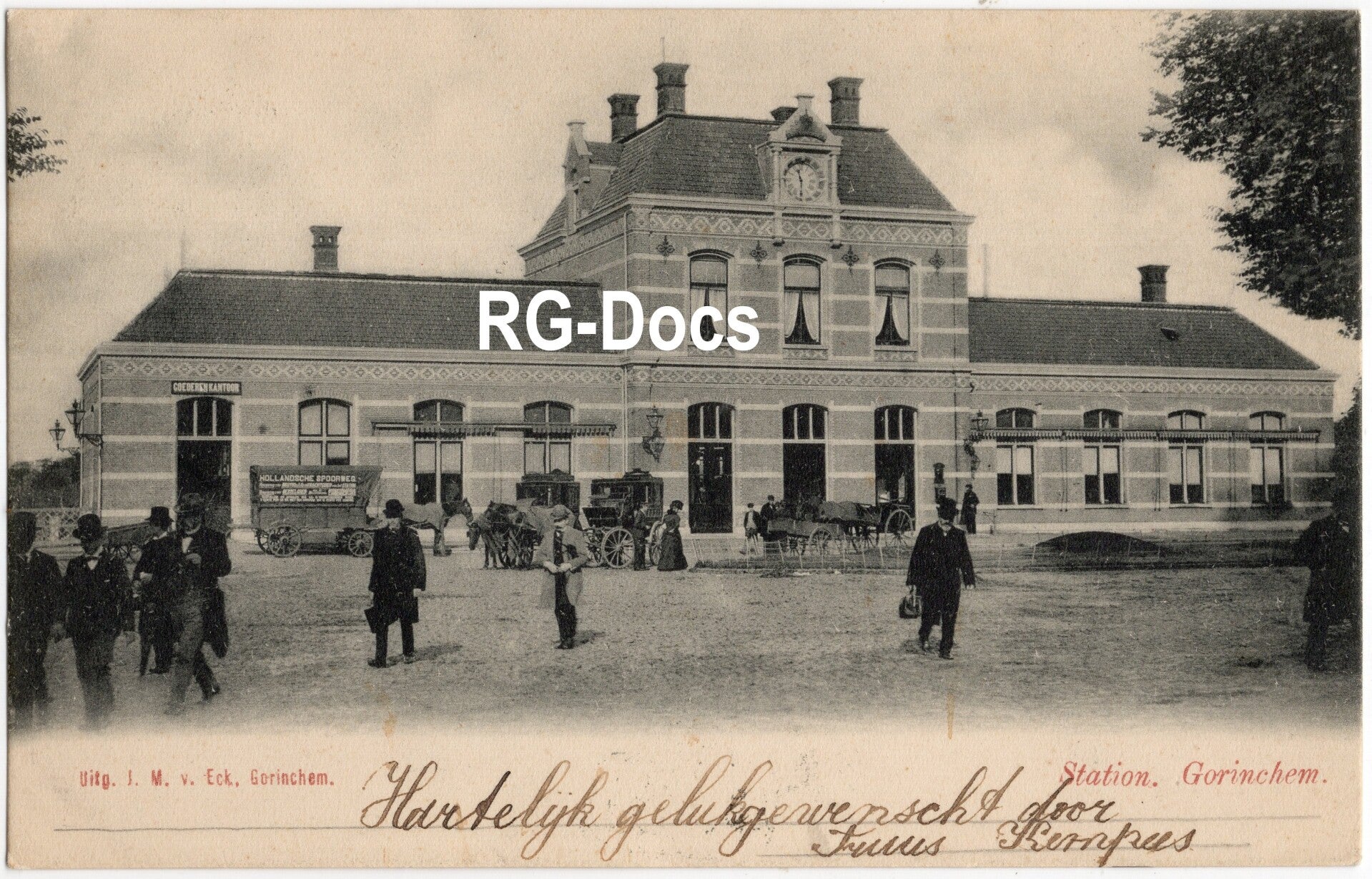 Ansichtkaart - Briefkaart Trein Station Gorinchem, Zuid-Holland (1903)