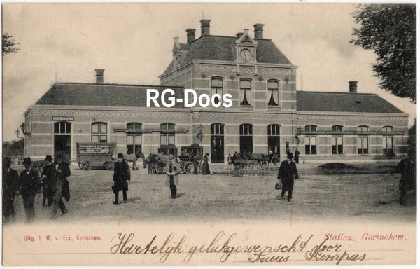 Ansichtkaart - Briefkaart Trein Station Gorinchem, Zuid-Holland (1903)