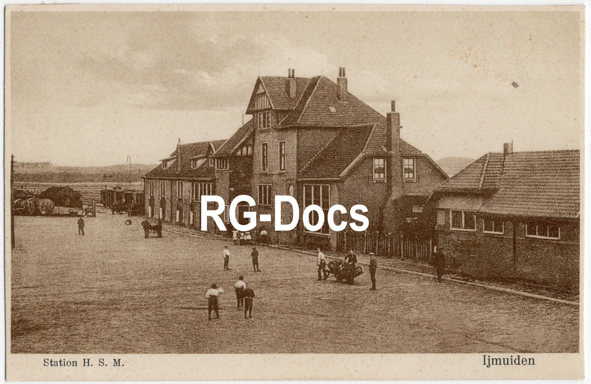 Ansichtkaart - Briefkaart Trein Station HSM IJmuiden