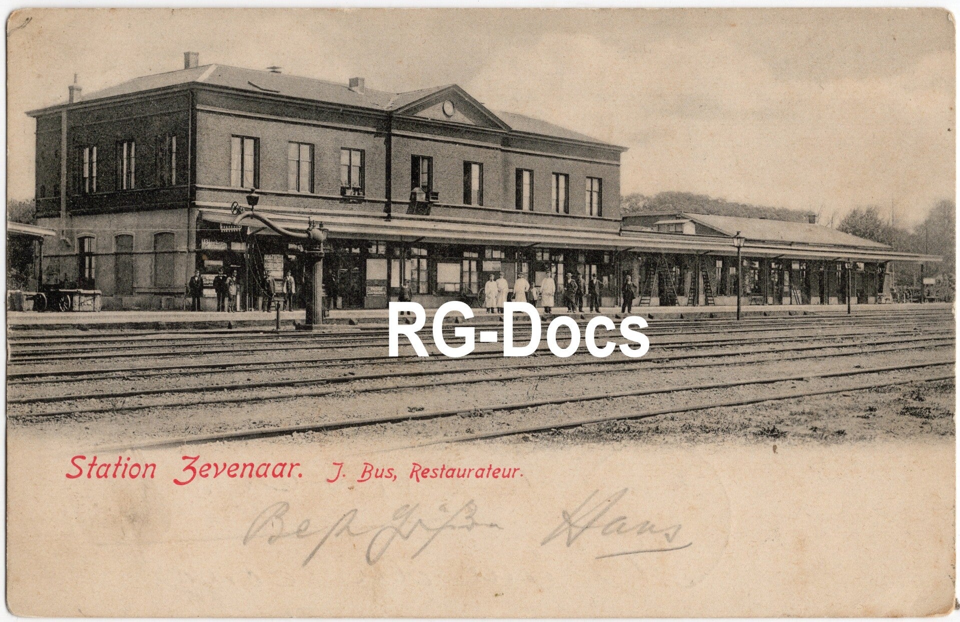 Ansichtkaart - Briefkaart Trein Station Zevenaar (1902)