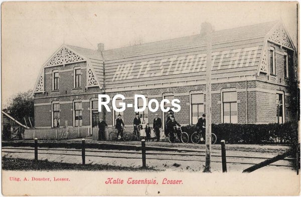 Ansichtkaart - Briefkaart Tram Halte Essenhuis, Losser, Overijssel (ca. 1905)