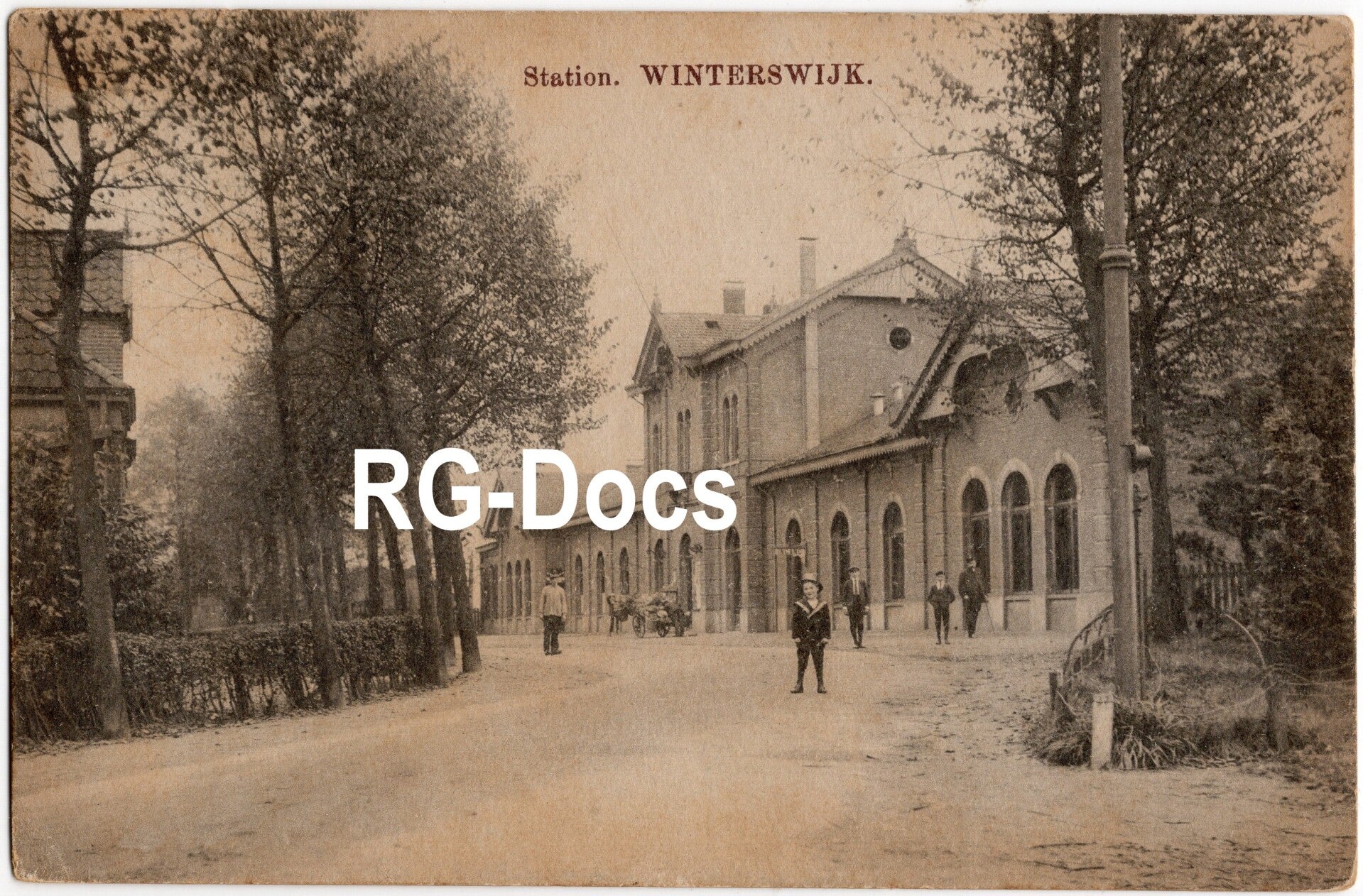 Ansichtkaart - Briefkaart Trein Station Winterswijk (1916)