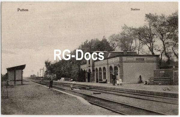 Ansichtkaart - Briefkaart Trein Station Putten, Gelderland (ca. 1910)
