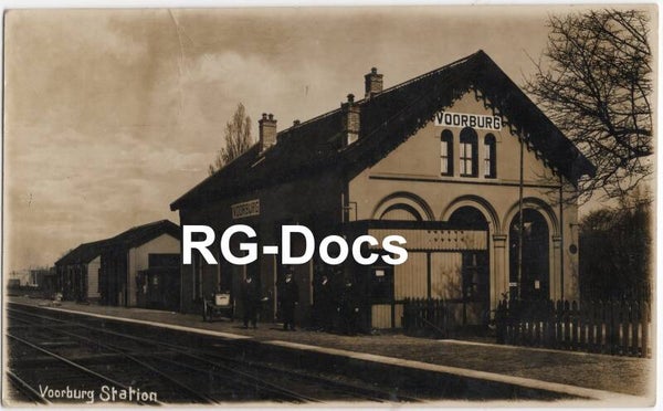 Ansichtkaart - Fotokaart Trein Station Voorburg, Zuid-Holland (1910)