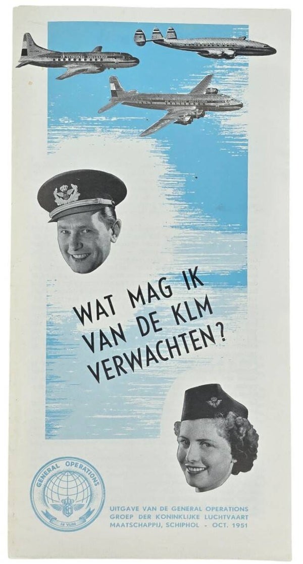 Flyer - Wat mag ik van de KLM verwachten? (1951)
