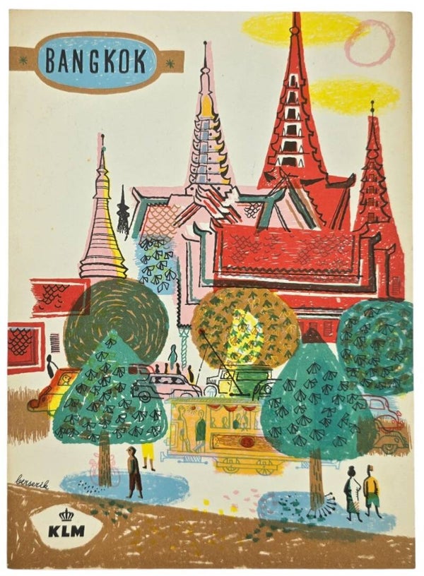 Document – KLM menukaart Bangkok (1950)