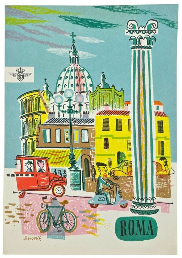 Document – KLM menukaart Roma (1951)