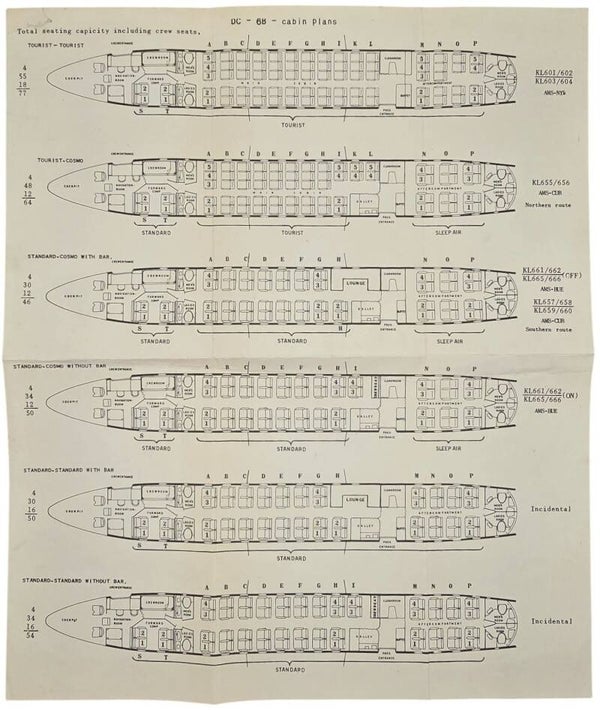 Document – Douglas DC-6B Cabin Plans (1950s)