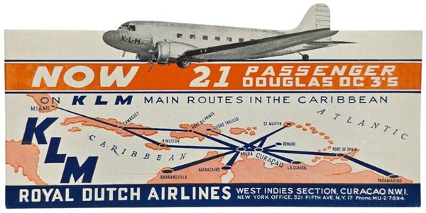 Document – Now 21 Passenger Douglas DC-3s on KLM main routes in the Caribbean (1941)
