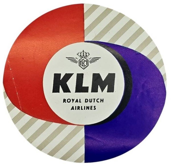 Document – KLM Royal Dutch Airlines sticker (ca. 1950)