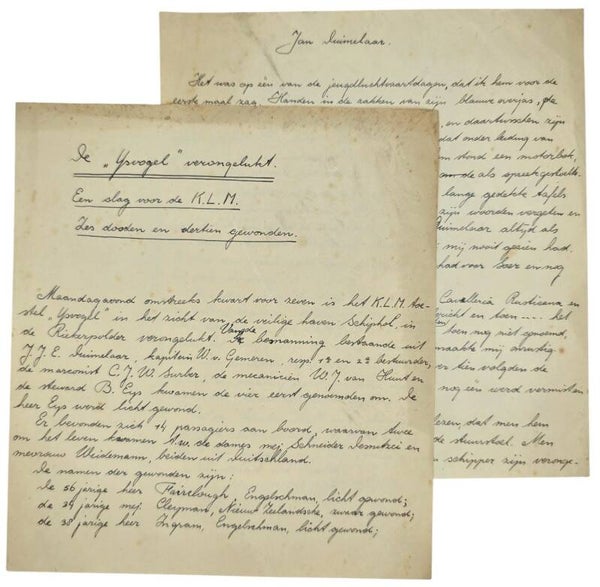 Document – De “IJsvogel” verongelukt (1934)