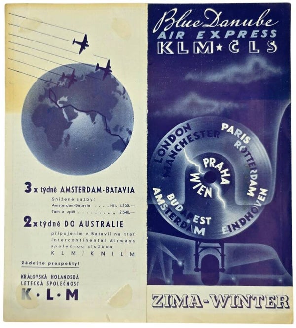 Flyer – KLM Blue Danube Air Express / Zima–Winter (1939)