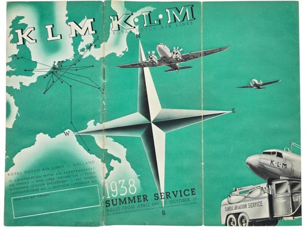 Flyer – KLM Summer Service, April, October (1938)