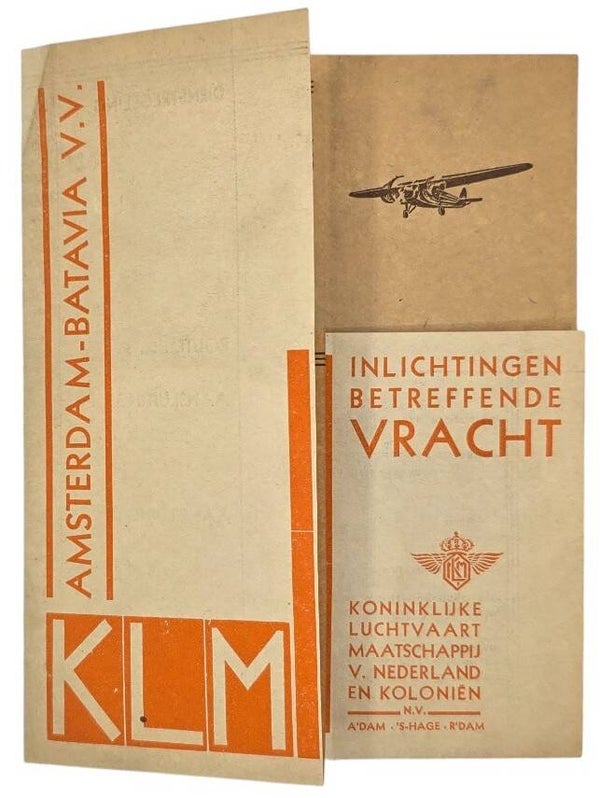 Flyer – Inlichtingen betreffende vracht Amsterdam–Batavia (1937)