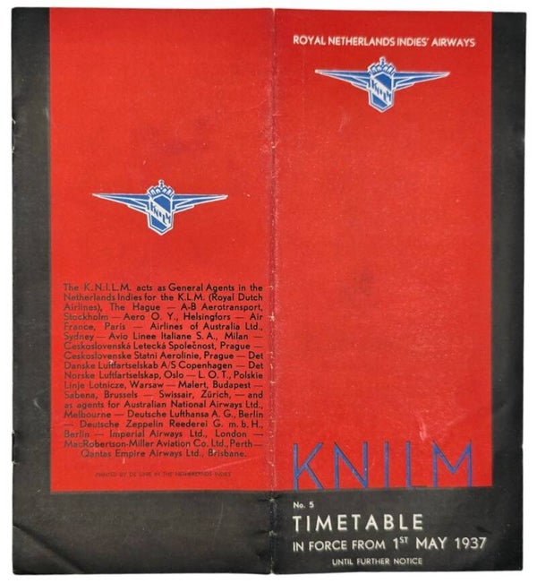 Flyer – KNILM Timetable No. 5 May (1937)