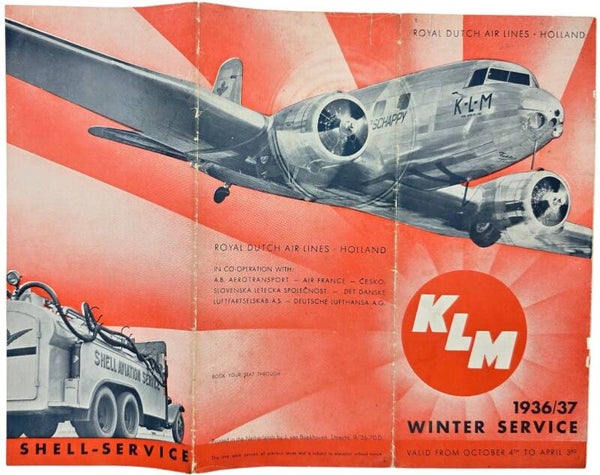 Flyer – KLM Winter Service October April (1936/1937)
