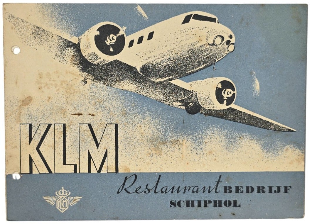 Brochure – KLM Menukaart Restaurantbedrijf Schiphol (1936)