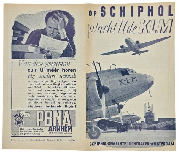Brochure – Op Schiphol wacht U de KLM (1936)