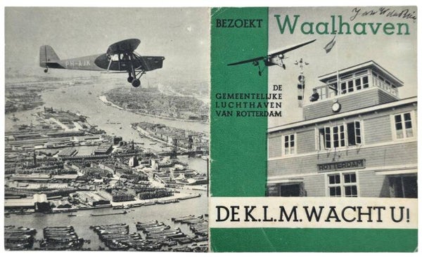 Flyer – Bezoekt Waalhaven, de gemeentelijke luchthaven van Rotterdam (1936)