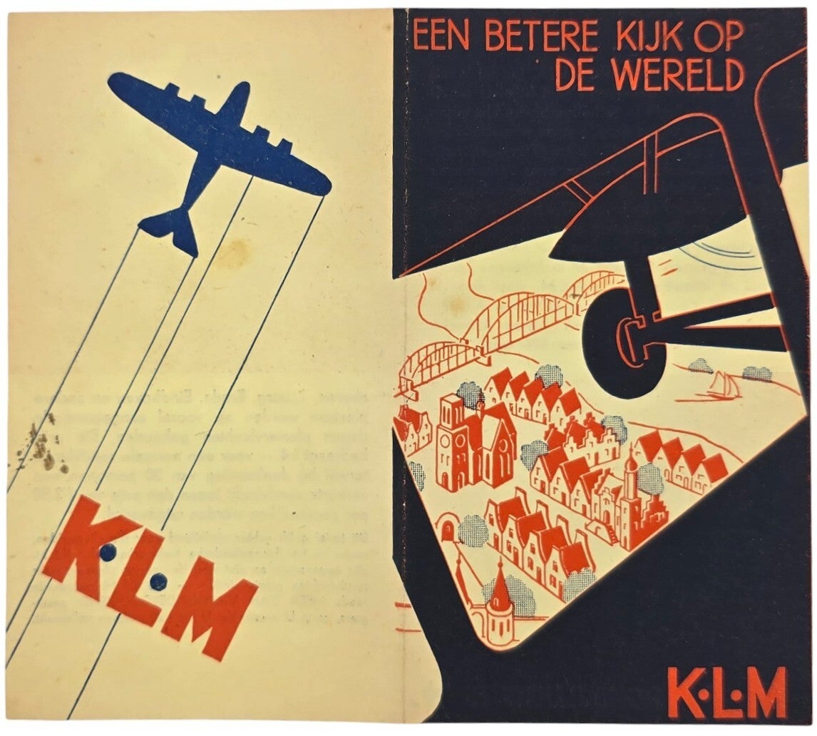 Flyer – KLM Rondvlucht Een betere kijk op de wereld (1935)