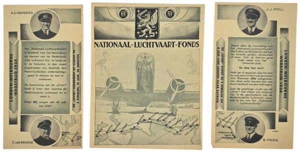 Document – Nationaal Luchtvaartfonds, London Melbourne race Uiver (1934)