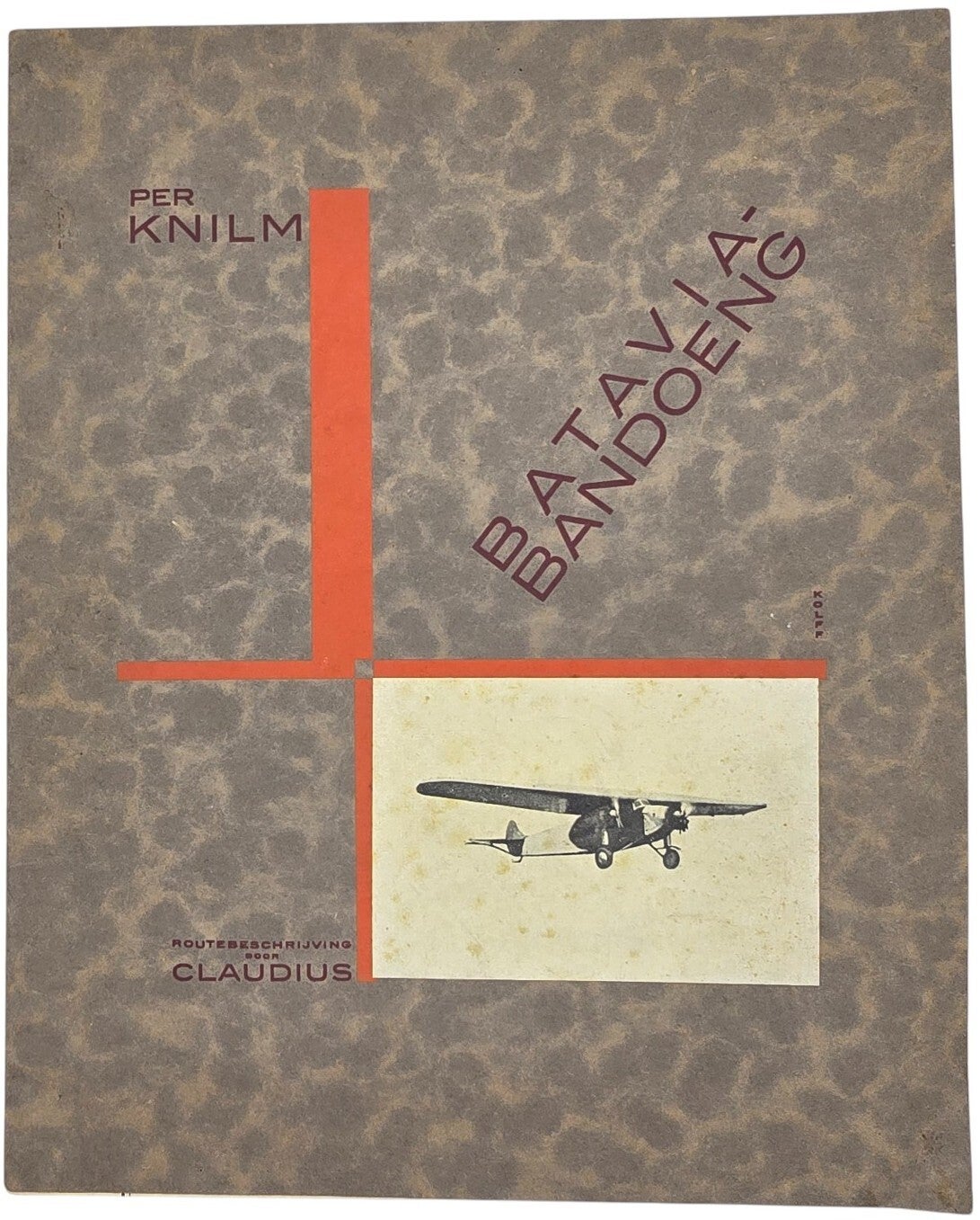 Brochure – Per KNILM Batavia–Bandoengm Routebeschriujving door Claudius (1931)