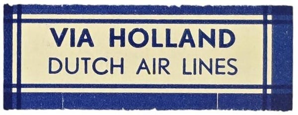 Document – Zegel Via Holland Dutch Air Lines (z.j.)