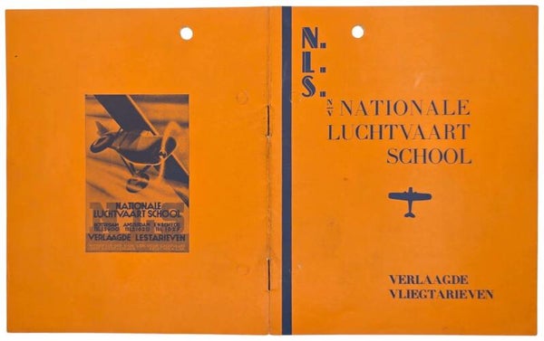 Brochure – Nationale Luchtvaart School Verlaagde vliegtarieven (1933)