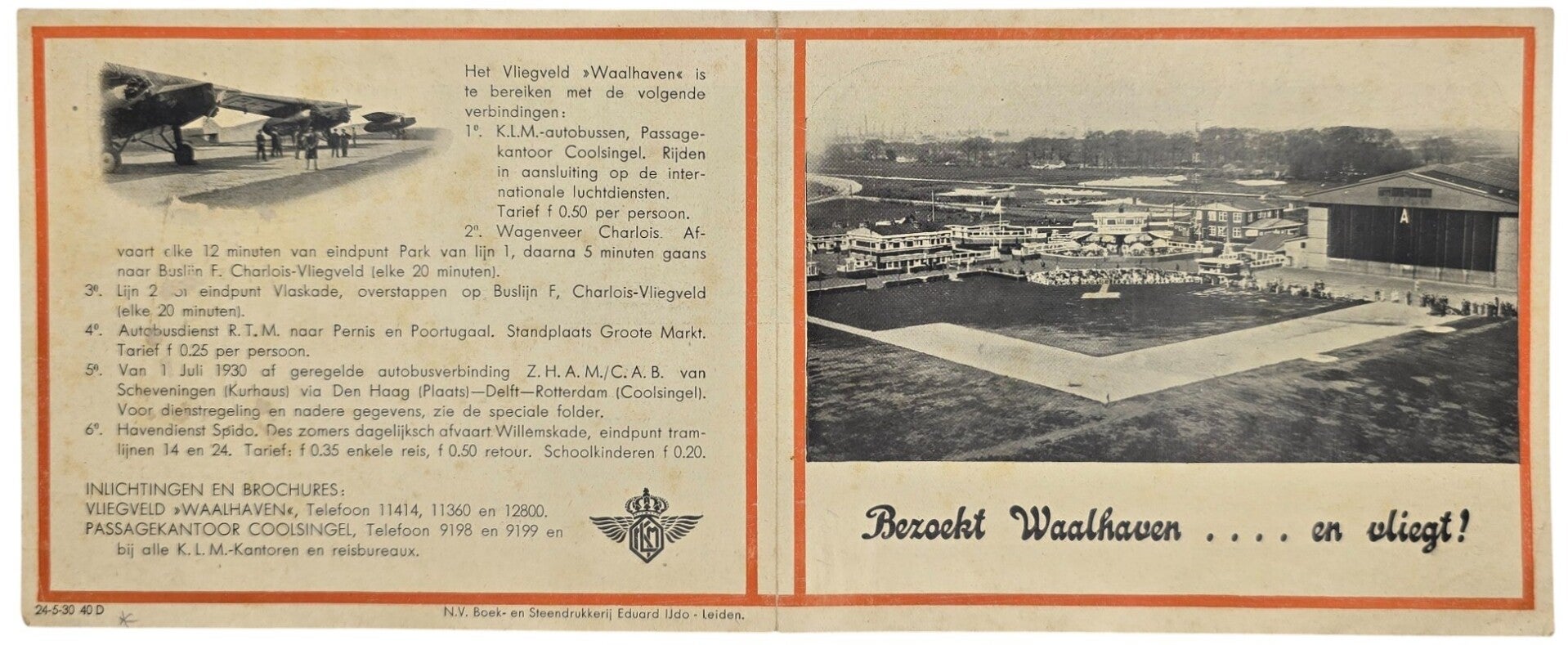 Flyer – KLM Bezoekt Waalhaven en vliegt (1930)
