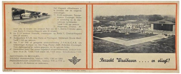 Flyer – KLM Bezoekt Waalhaven en vliegt (1930)