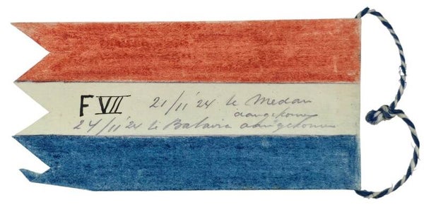 Document – Aanhanglabel Fokker F.VII, Medan Batavia (1924)