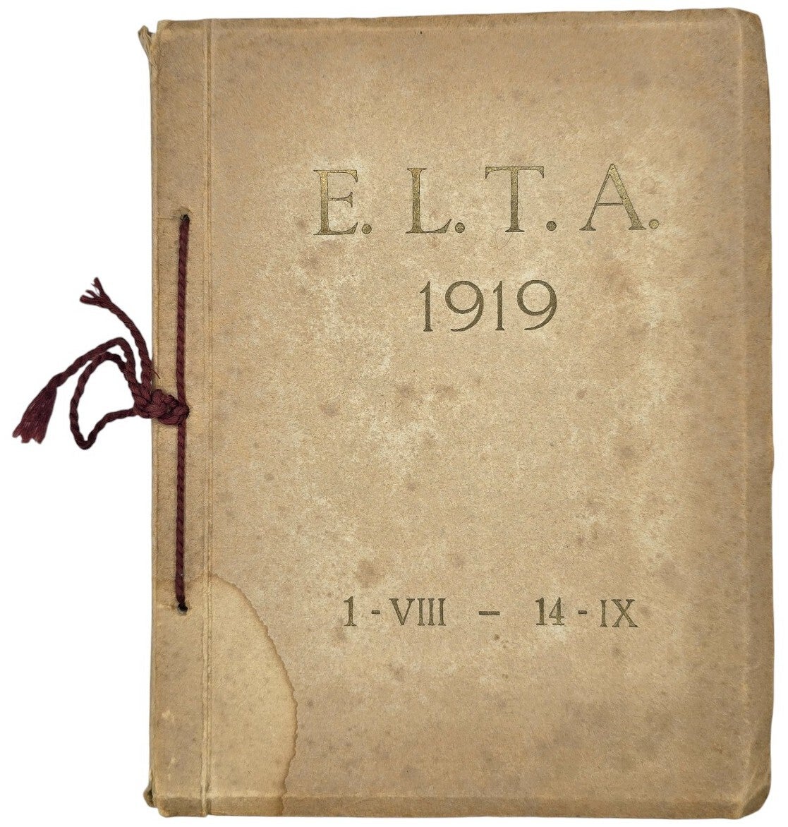 Brochure – E.L.T.A. Eerste Luchtvaart Tentoonstelling Amsterdam (1919)