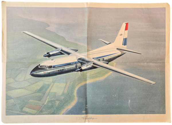 Brochure – Fokker F.27 Friendship poster, Joop van Heusden