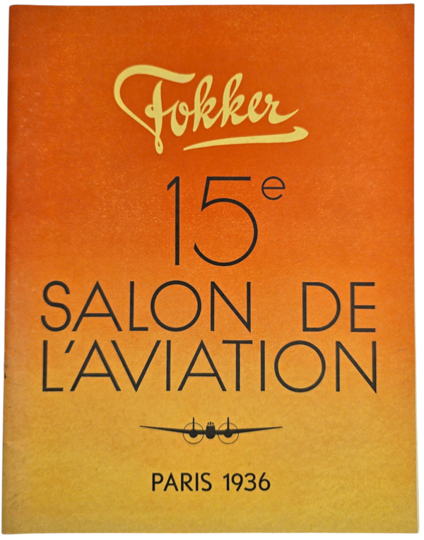 Brochure – Fokker, 15e Salon de l'Aviation (1936)