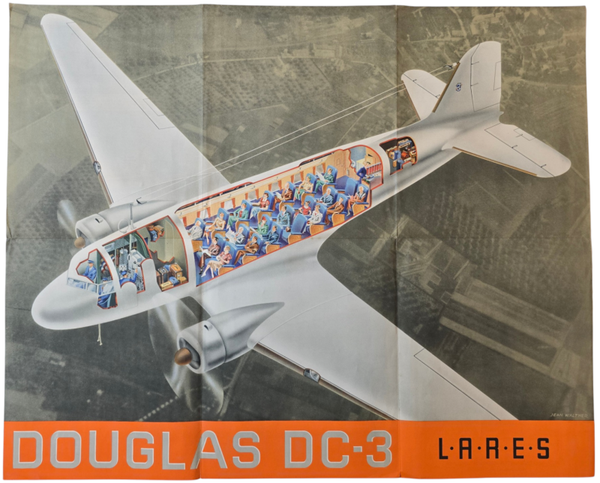 Poster Flyer – LARES Douglas DC-3, Jean Walther (1938)
