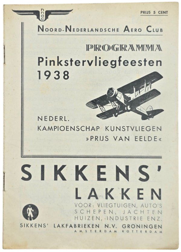 Brochure – Programma Pinkstervliegfeesten, Eelde (1938)
