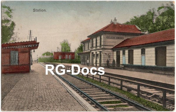 Ansichtkaart - Briefkaart Trein Station Vogelenzang Bennebroek, Noord-Holland (ca. 1910)