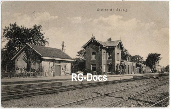 Ansichtkaart - Briefkaart Trein Station De Steeg, Gelderland (1914)